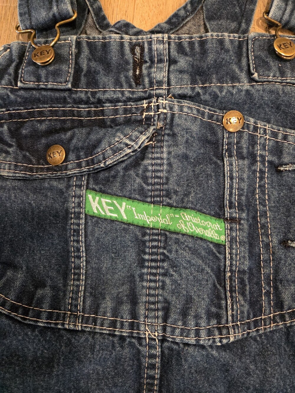 Key Imperial Aristocrat Of Overalls Men's 40×34(33) Denim Bib Overalls Dungarees